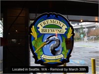 "FREMONT BREWING" LIGHTED SIGN