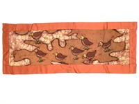 Harry Hilson Batik Fabric Art Table Runner Birds