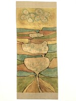 Harry Hilson Batik Fabric Art Banner Abstract
