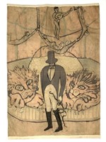 Harry Hilson Batik Fabric Art Banner Ringmaster