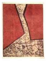 Harry Hilson Batik Fabric Art Banner Abstract