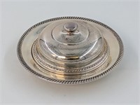(2 PC) FISHER STERLING BUTTER DISH