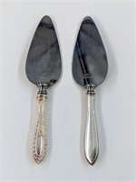 (2) STERLING HANDLED PIE KNIVES