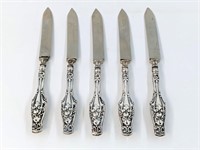 (5) STERLING HANDLED KNIVES