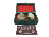 Vintage Chinese Chiming Stress Balls W/ Case P3395