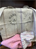 antique sacks and blankets
