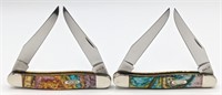 (2) 2022 Case XX Kirinite Handle Muskrat Knives