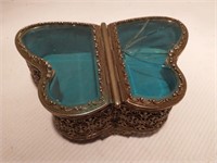 Antique Rare Butterfly Jewelry Box
