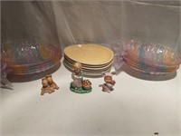 Glass Easter Plates and Plastic Plates