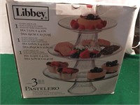 Libbey 3 Tier or Individual Cake/Dessert Glass Tra