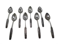 National Stainless Steel Lot Of 8 Spoon Set P2847
