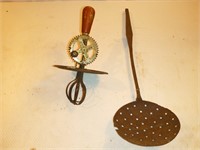 Vintage Mixer And Laddle Strainer