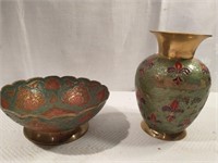Brass Bowl & Vase
