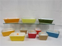 10 ASSORTED PYREX BAKING DISHES: