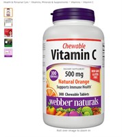 Webber Naturals Vitamin C Chewbale 500 mg