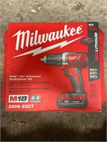 Milwaukee m18 1/2" compact drill/driver kit