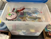 Container Full of Craft Supplies