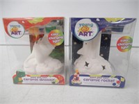 (2) Young At Art Paint Your Own Ceramic with