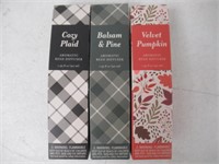 (3) Aromatic Reed Diffuser Cozy Plaid, Balsam &