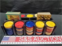 Vintage Poker Chip Set
