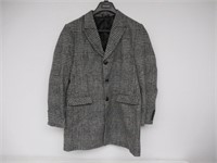 COOFANDY Men's MD Winter Coat Men Plaid Pea Coat