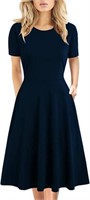 HELYO Women's XL Knee Length Dress, Blue