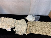Antique Hand Crochet, Ecru, & Tatted Fabric Pieces
