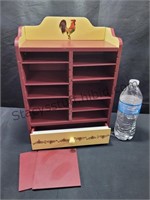 Rooster Theme Shelf/Mail Organizer