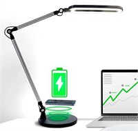 2in1 LED Desk Lamp for Office w Wireless Charger