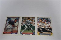 1992 & 1993 TOPPS SIGNED MOLITOR, ROGERS, SMOLTZ