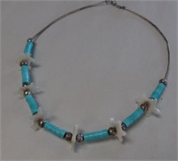 Sterling & Turquoise Turtle Fetish on Necklace