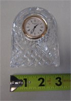 Waterford Crystal Desk Clock - Has Chip On It