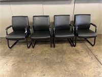 Norstar Black Cushion Sled Chairs