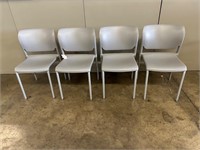 SitOnIt Inflex Grey Stacking Side Chairs No Caster