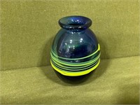 Handmade Art Glass Paperweight Vase
