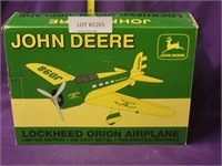 JOHN DEERE DIE-CAST LOCKHEED ORION AIRPLANE BANK