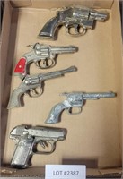 FLAT OF VINTAGE CAP GUN REVOLVERS & PISTOL