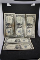 Eight Silver Certificate $1: (6)1957, (2)1957A