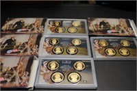 Four 2008 US Mint Presidential $1 Coin Proof Sets