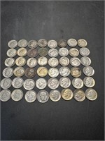48 US Roosevelt Dimes (38 of which are 1964 and