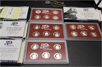 Four 2006 US Mint 50 State Quarters Silver Proof
