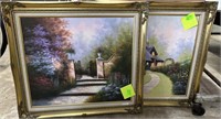 Two Signed Thom Oil on Canvas': One is a Cottage