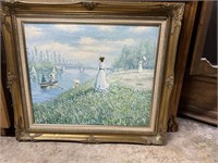 Oil on Canvas Signed by Stepano of a Promenade