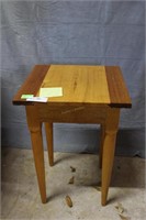 Bench made Tiger Oak small side table