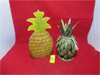 Metal Pineapple w/ other pineapple