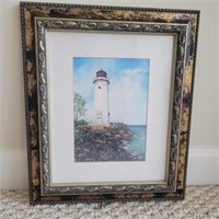 Framed Lighthouse Picture