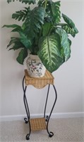Plant Stand with Pottery Vase