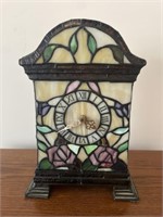 Stained Glass Mantle Clock