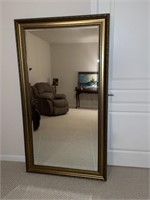 Gold Toned Beveled Mirror