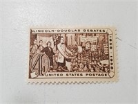 Vintage Us Lincoln Douglas 4 Cent Stamp SB10